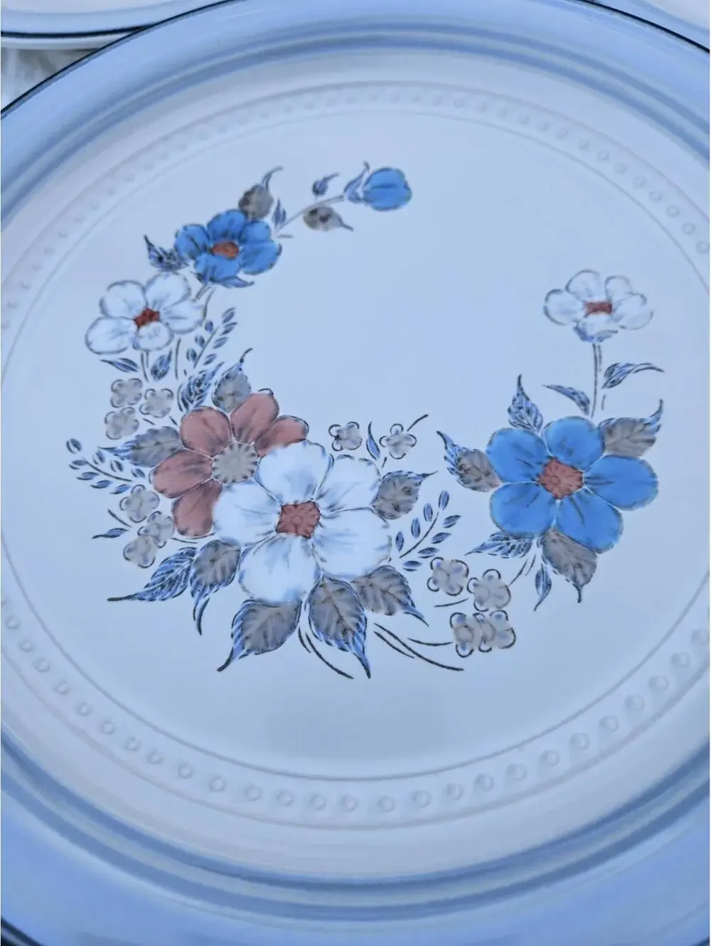 Vintage Johann Haviland Blue Bouquet Dinner Plate 10.75